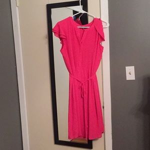 Pink Cap Sleeve Dress